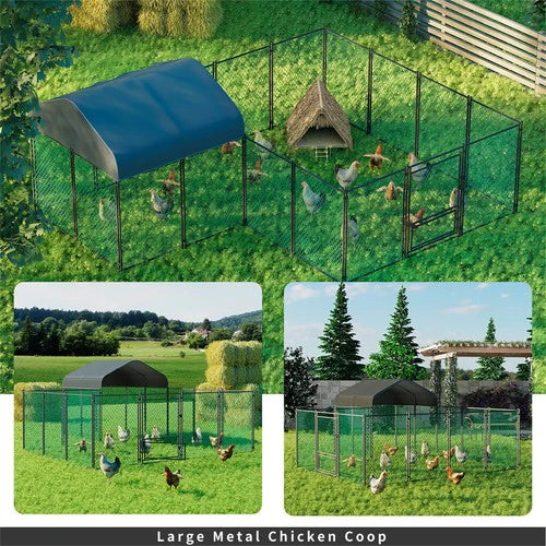 Livara Heavy-Duty Walk-In Chicken Coop - Indoor & Outdoor, Waterproof Cover