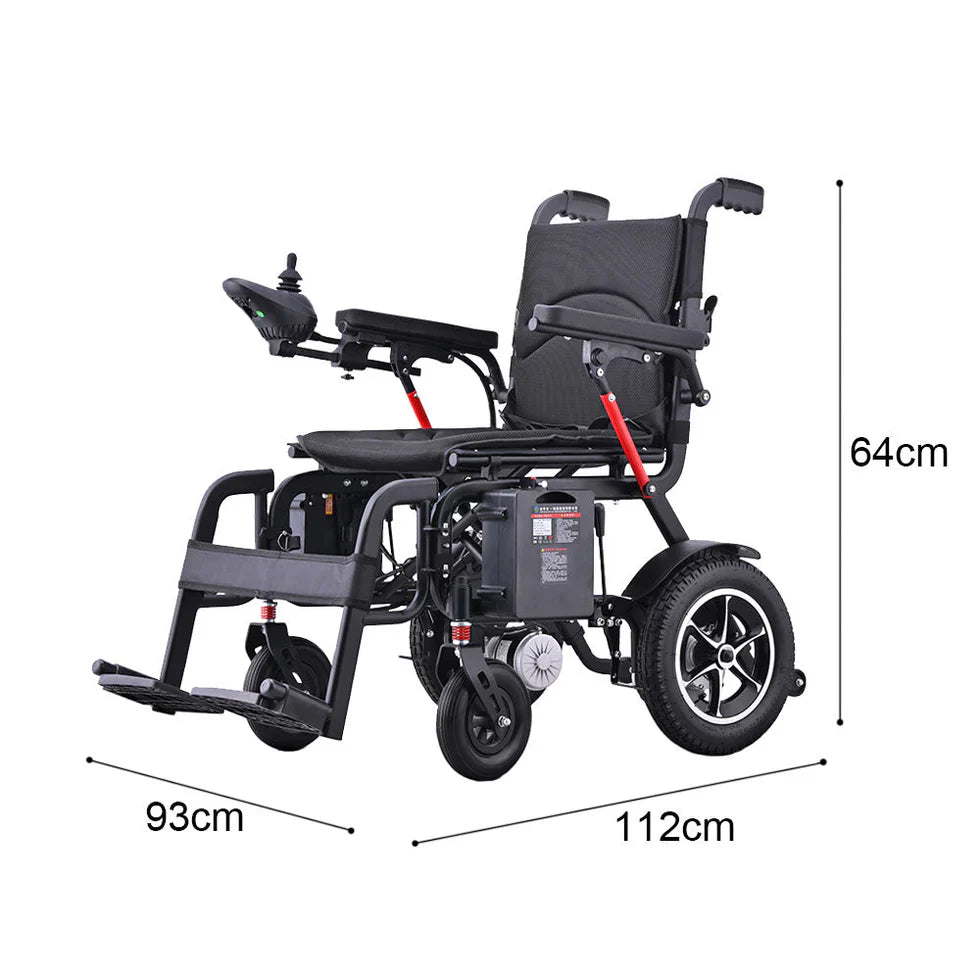 Livara Foldable Lithium Electric Wheelchair - Compact Travel, Dual 250W Motors, 100kg Capacity