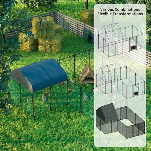 Livara Heavy-Duty Walk-In Chicken Coop - Indoor & Outdoor, Waterproof Cover