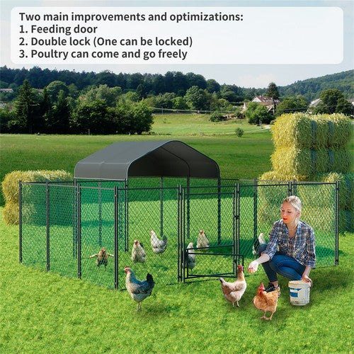 Livara Heavy-Duty Walk-In Chicken Coop - Indoor & Outdoor, Waterproof Cover