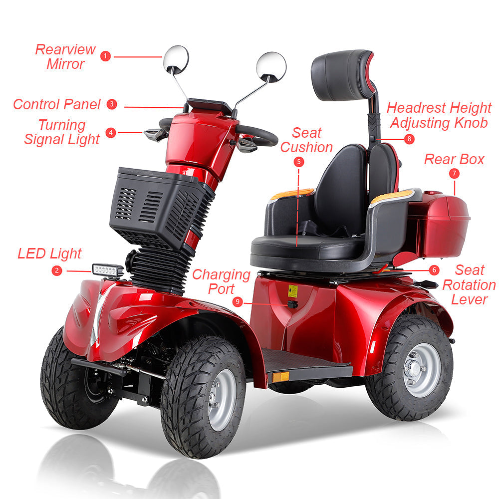 Livara DJD2D Foldable Electric Mobility Scooter - 1000W, 60V 20Ah image 9