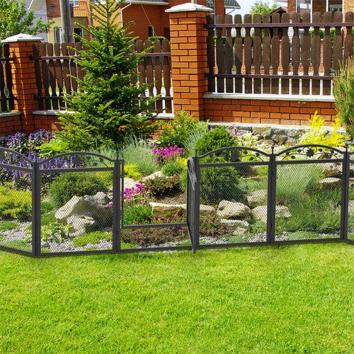 Livara 8-Panel Metal Dog Whelping Pen - Indoor & Outdoor, Waterproof Mat