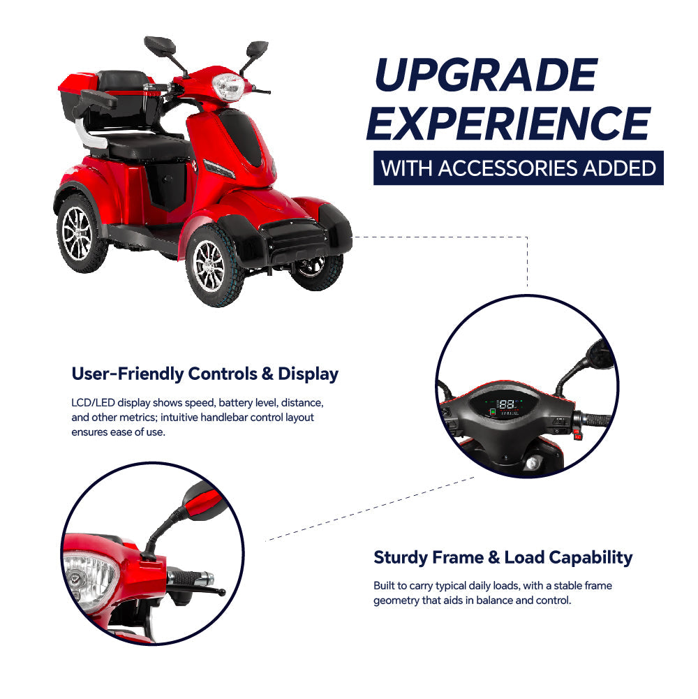 Livara Compact Mobility Aid Scooter - Elderly & Disability, 10km/h Footpath Legal, 140kg Capacity