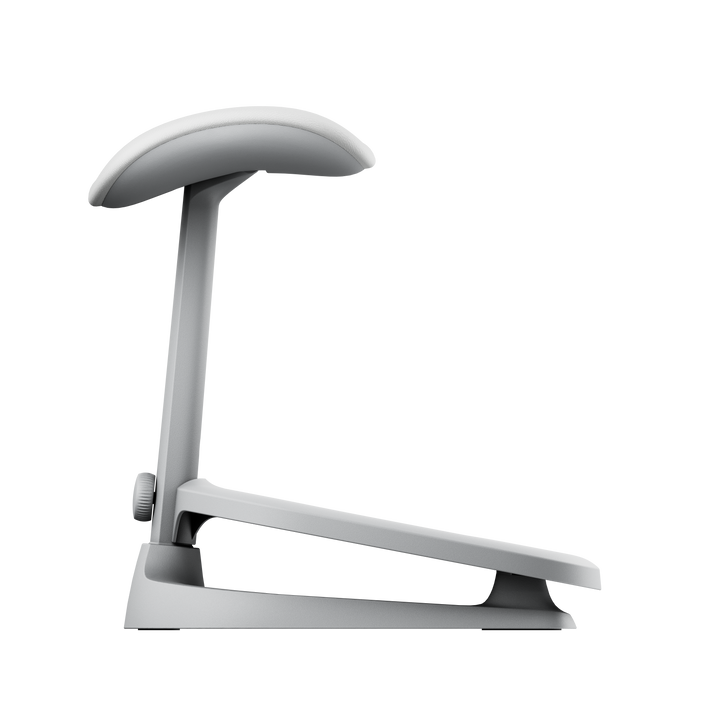 Side view of LiberNovo StepSync footrest in Space Gray