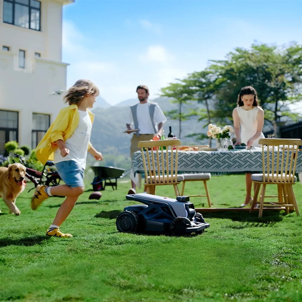 AIRSEEKERS AI Vision Robotic Lawn Mower - All-Weather Use, Smart Navigation, All-Terrain Design