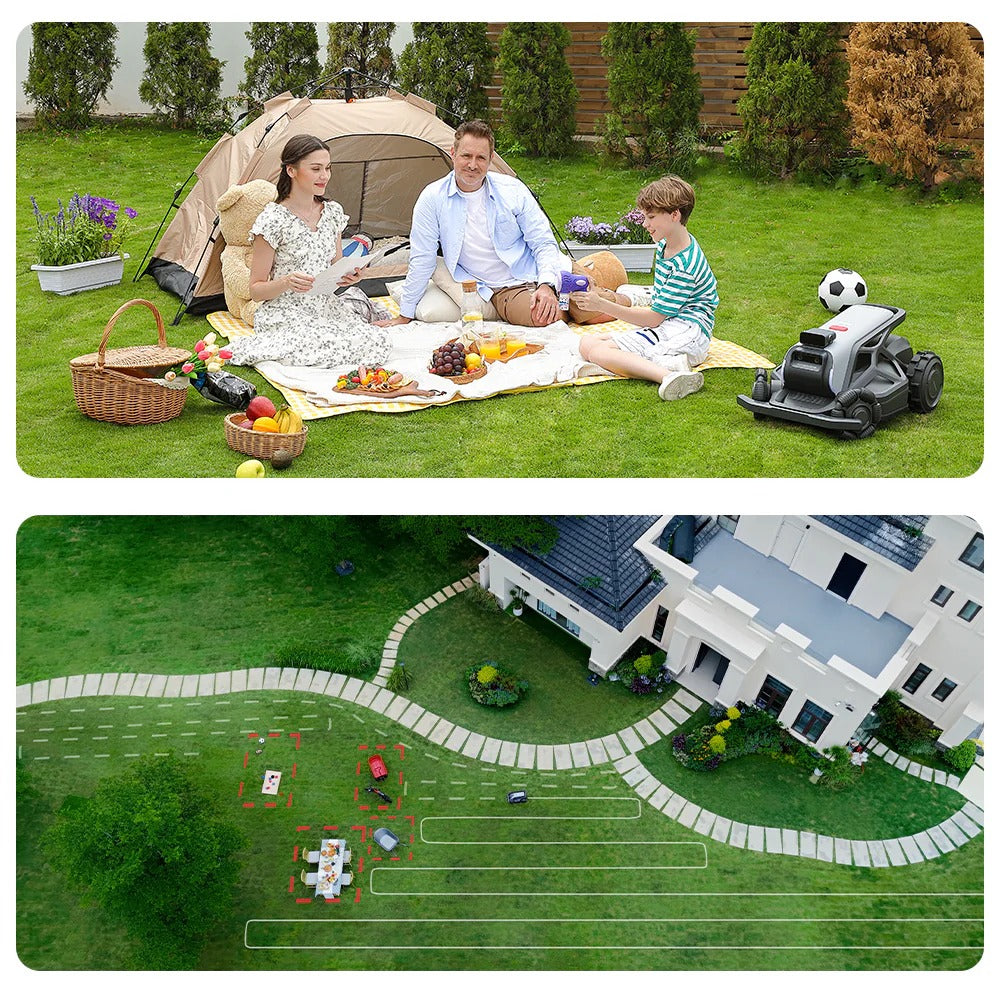 AIRSEEKERS AI Vision Robotic Lawn Mower - All-Weather Use, Smart Navigation, All-Terrain Design