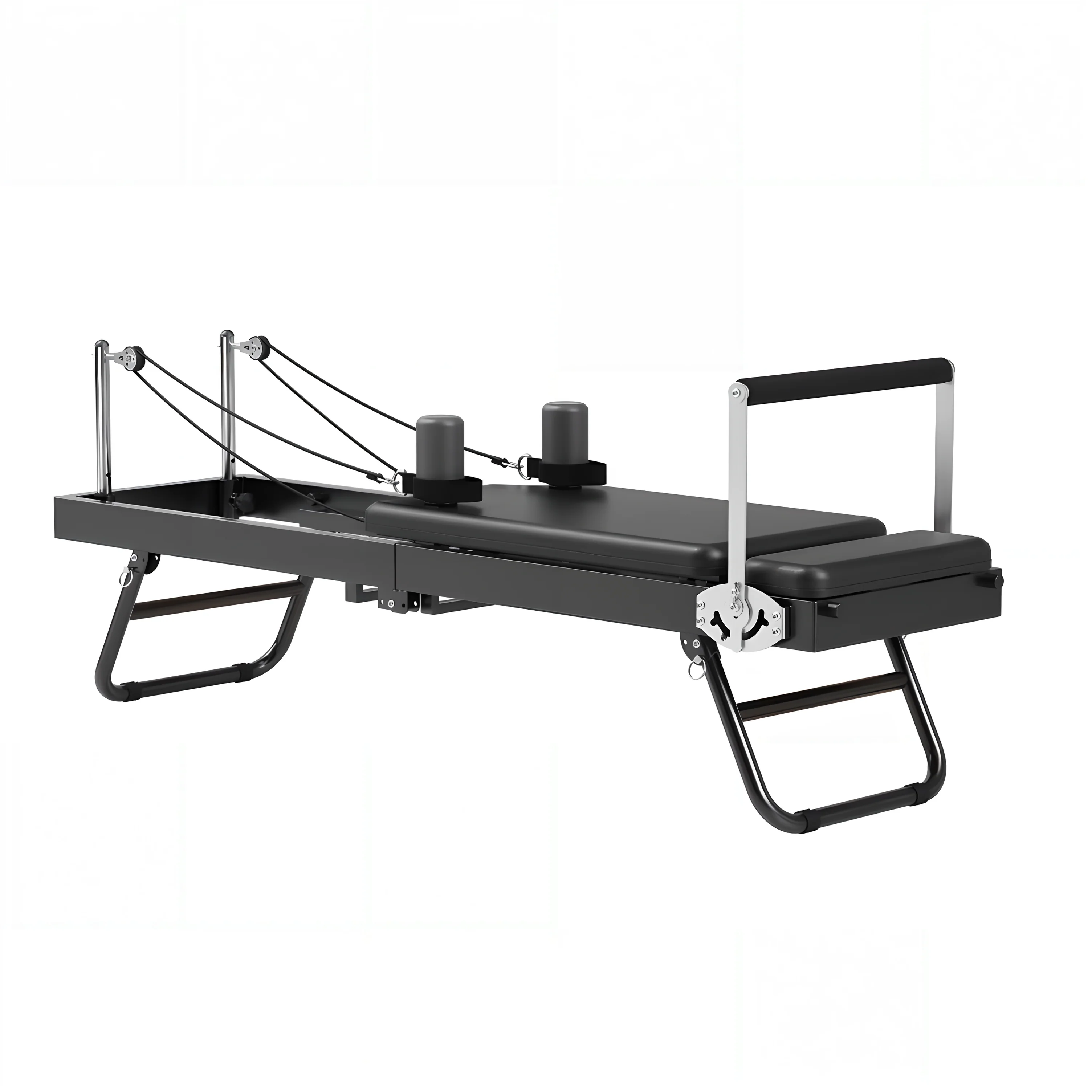 Livara Foldable Steel-Frame Pilates Reformer - Home Studio, 5-Spring Resistance