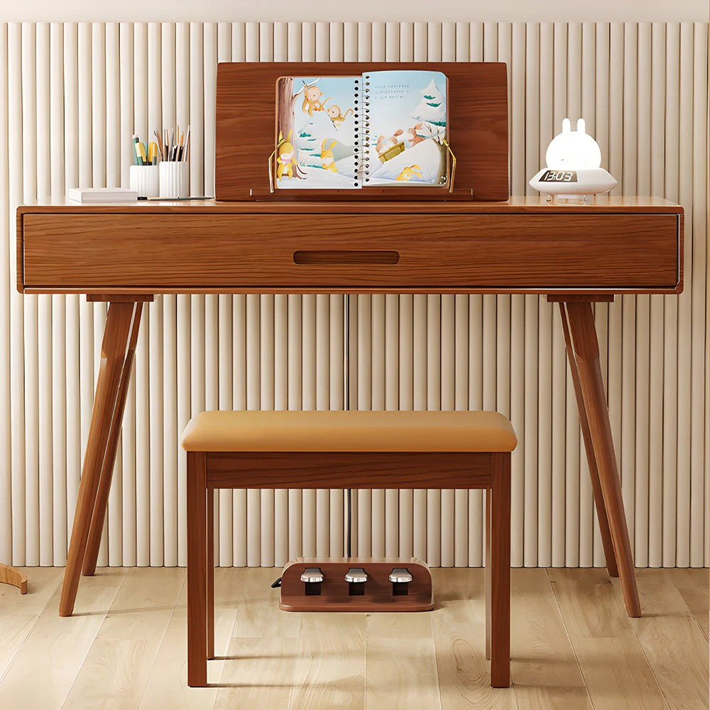 Livara Solid Wood Weighted Digital Piano - Modern Living Room, 88 Keys, Bench Included