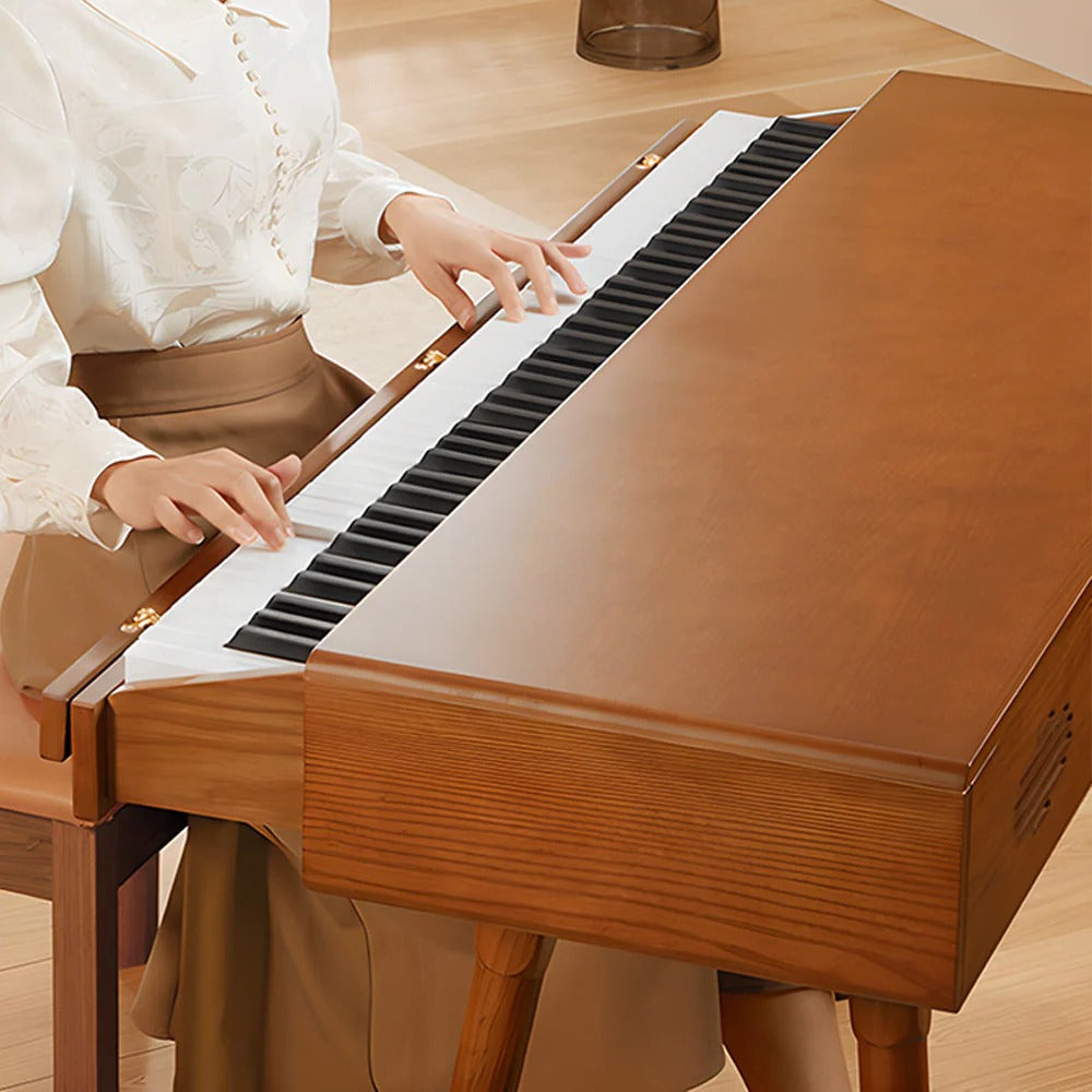 Livara Solid Wood Weighted Digital Piano - Modern Living Room, 88 Keys, Bench Included
