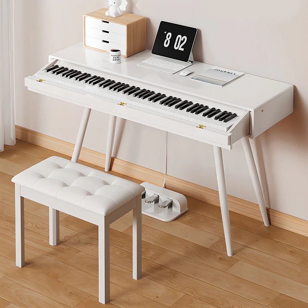 Livara 2-in-1 Weighted Digital Piano - Apartment Living, 88 Keys, Dressing Table Design