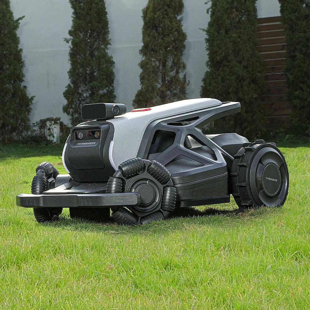 AIRSEEKERS AI Vision Robotic Lawn Mower - All-Weather Use, Smart Navigation, All-Terrain Design