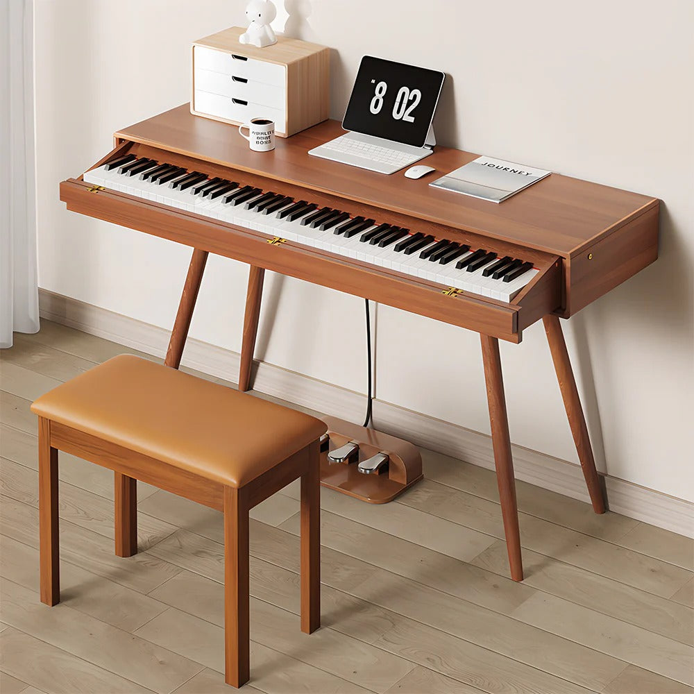 Livara 2-in-1 Weighted Digital Piano - Apartment Living, 88 Keys, Dressing Table Design