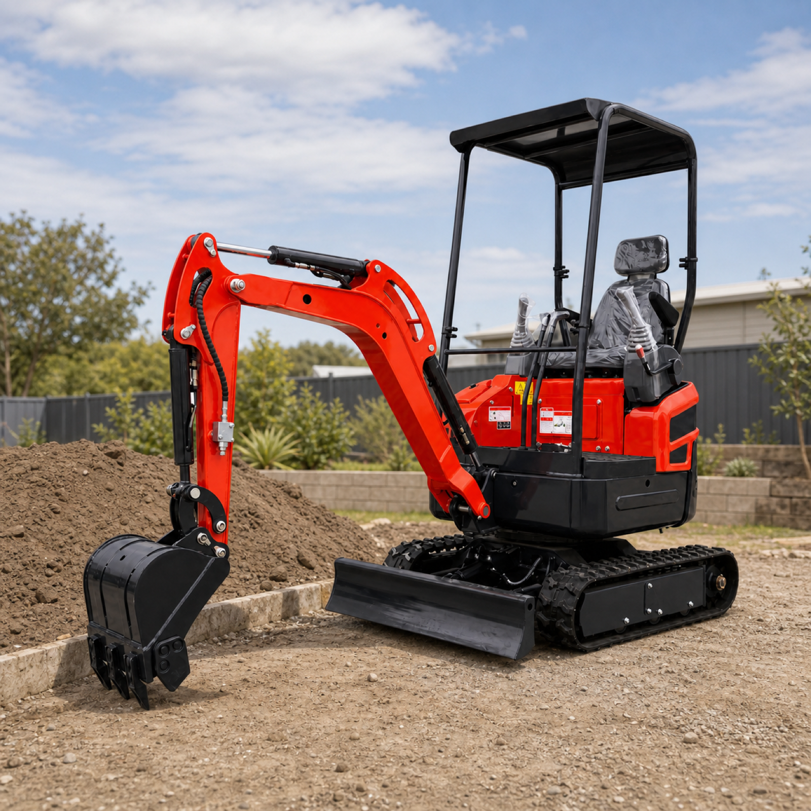OULIDE SL17-6 Mini Excavator - scaled lifestyle scene