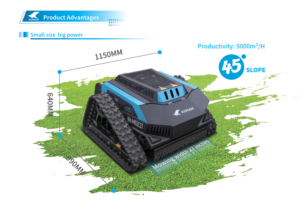 KH-LM2427B remote-control tracked lawn mower