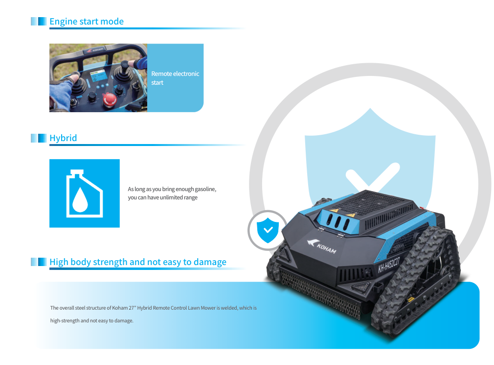 KH-LM2427B remote-control tracked lawn mower