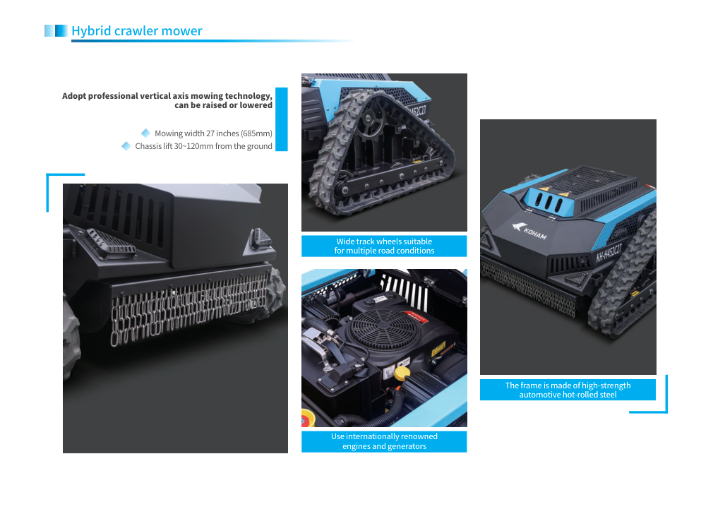 KH-LM2427B remote-control tracked lawn mower