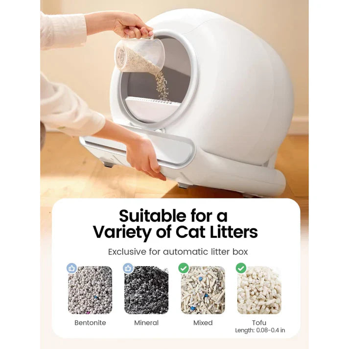 Livara Smart Wi-Fi Self-Cleaning Cat Litter Box - Daily Use, Quiet Operation, Safety Sensors