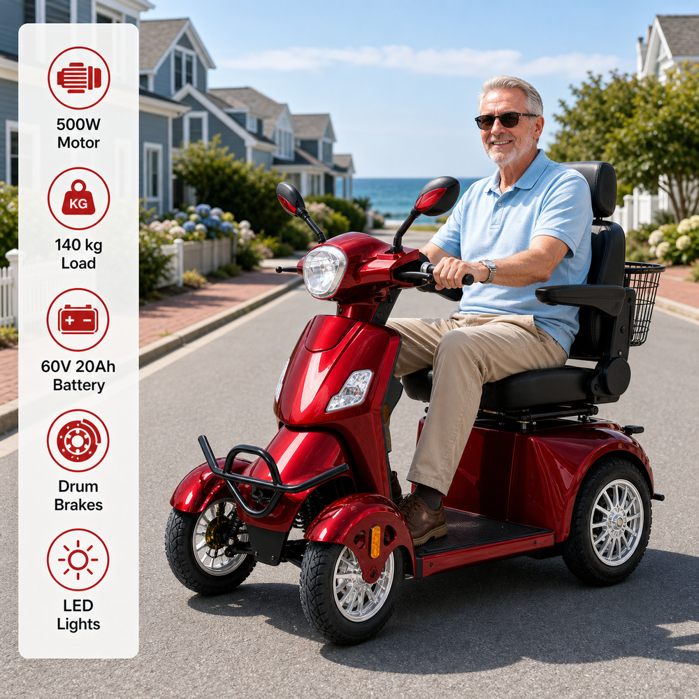 Livara Compact Mobility Aid Scooter - Elderly & Disability, 10km/h Footpath Legal, 140kg Capacity