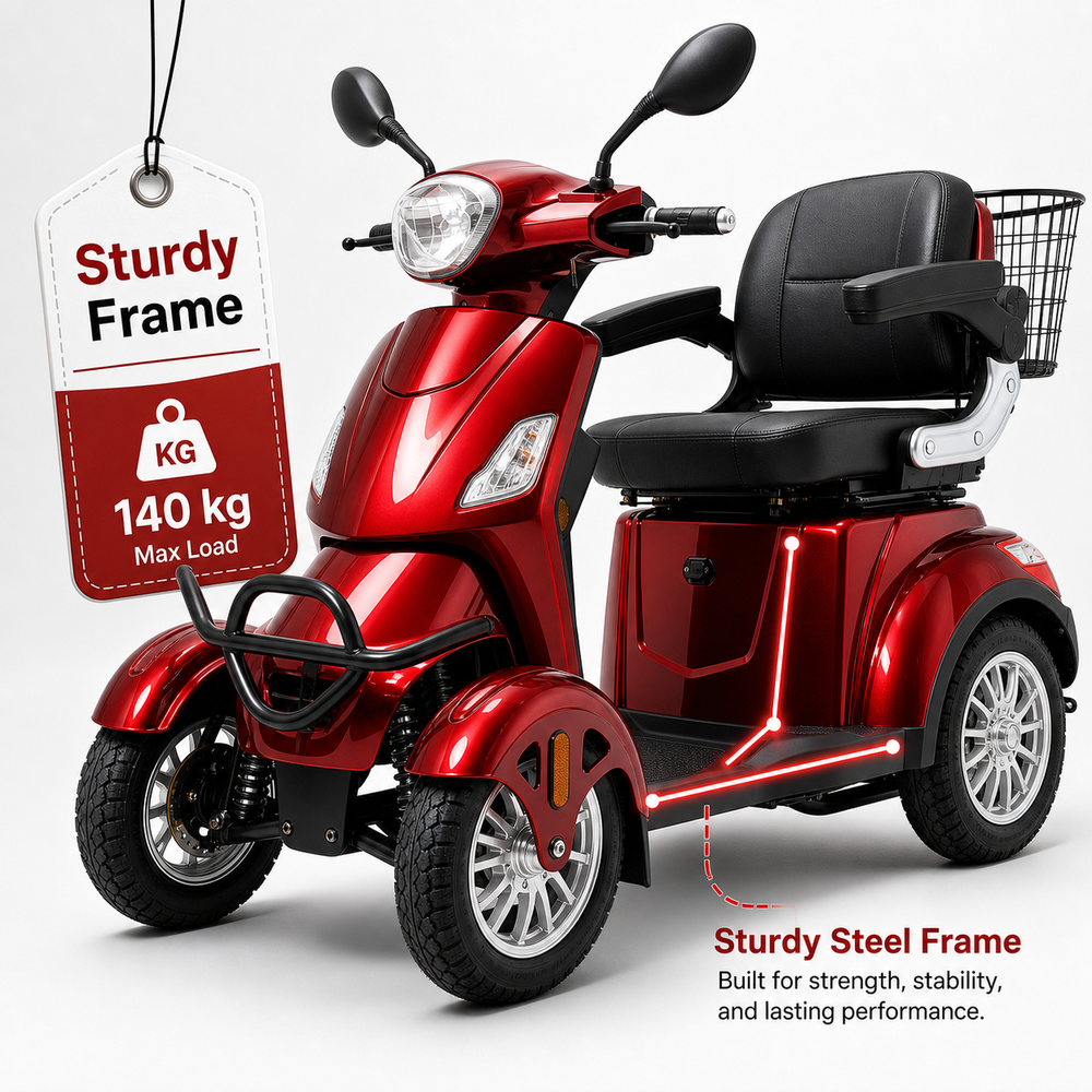 Livara Compact Mobility Aid Scooter - Elderly & Disability, 10km/h Footpath Legal, 140kg Capacity