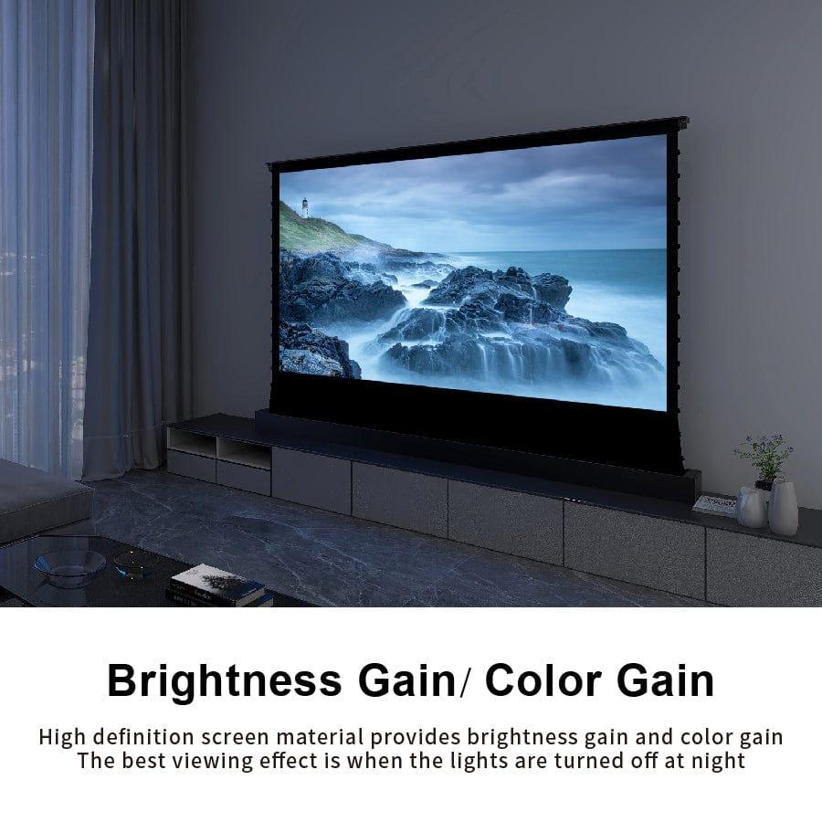 Livara Motorized Floor-Rising Projector Screen - Home Theatre, Wide Viewing Angle