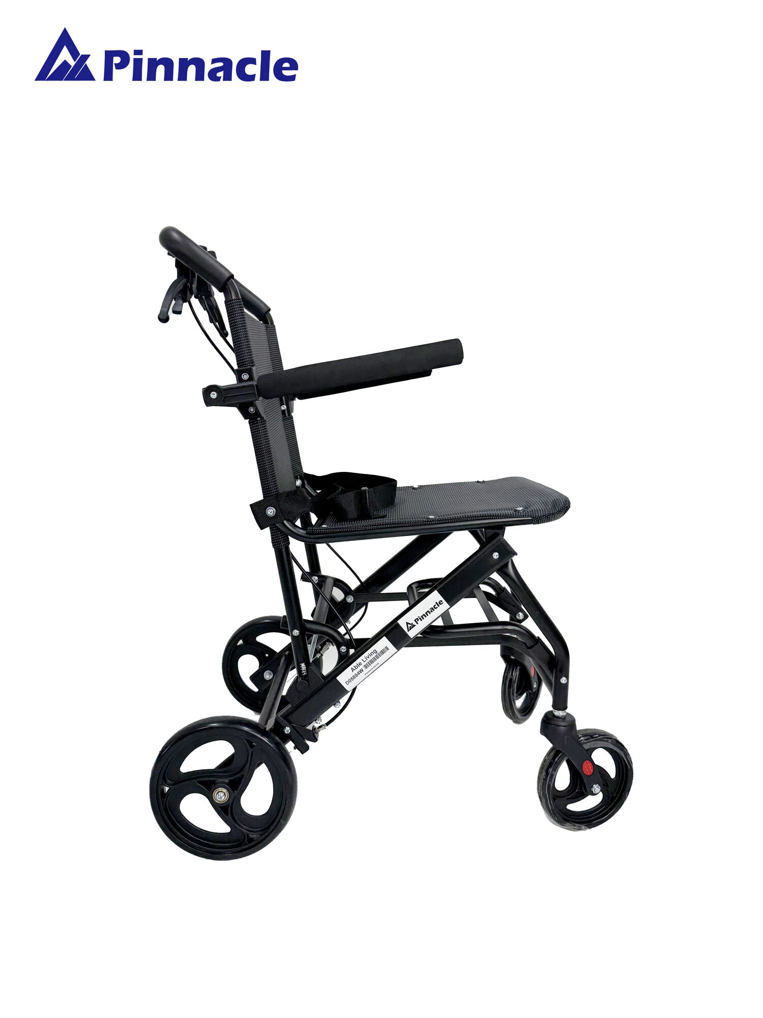 Able-Living One-Touch Fold Transit Wheelchair - Compact Travel, Attendant Brakes