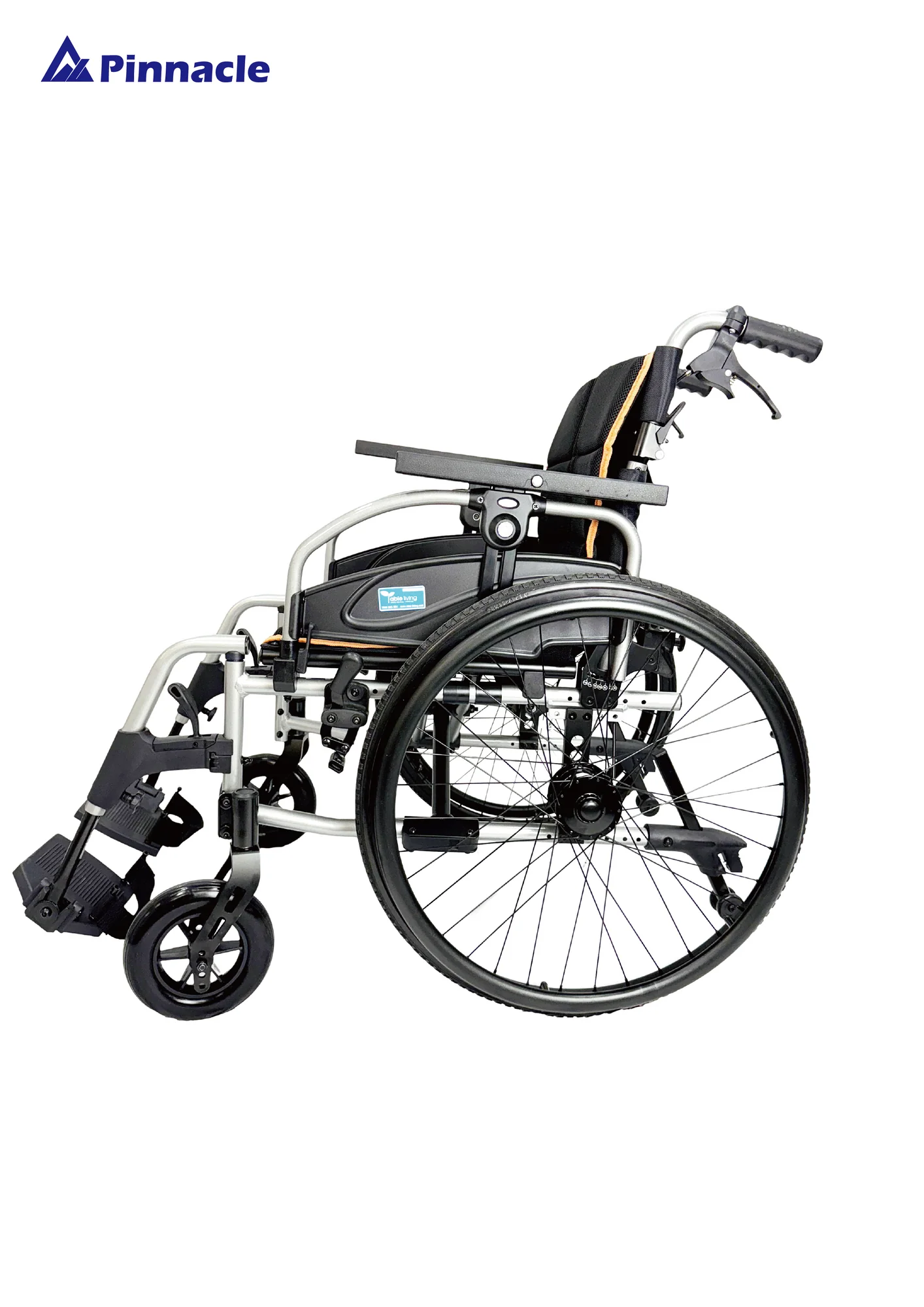 Able-Living Adjustable Self-Propelled Wheelchair - Daily Mobility, Suspension, Folding Frame