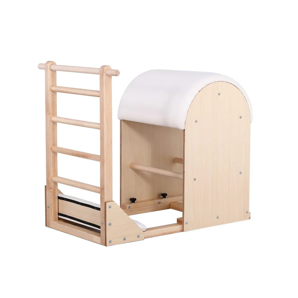 Livara Maple Wood Pilates Ladder Barrel - Studio & Home Use, Microfiber Leather