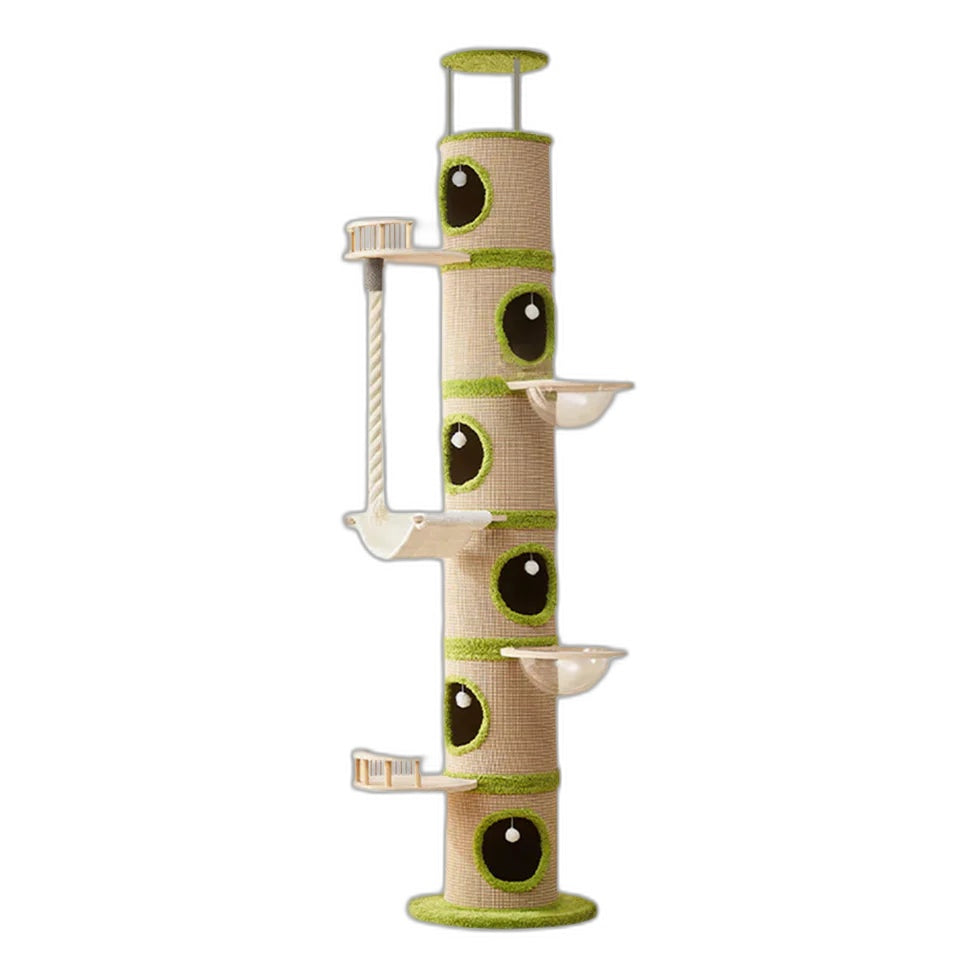 Livara Plywood Multi-Level Cat Tree Tower - Pet Comfort, Capsule Condo, Sisal Scratcher