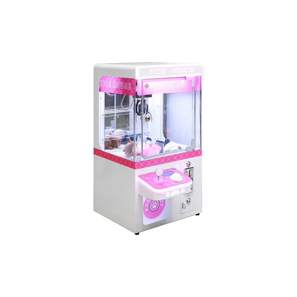 Livara Durable Pink Claw Machine - Game Room, Stable Control, LED Lighting