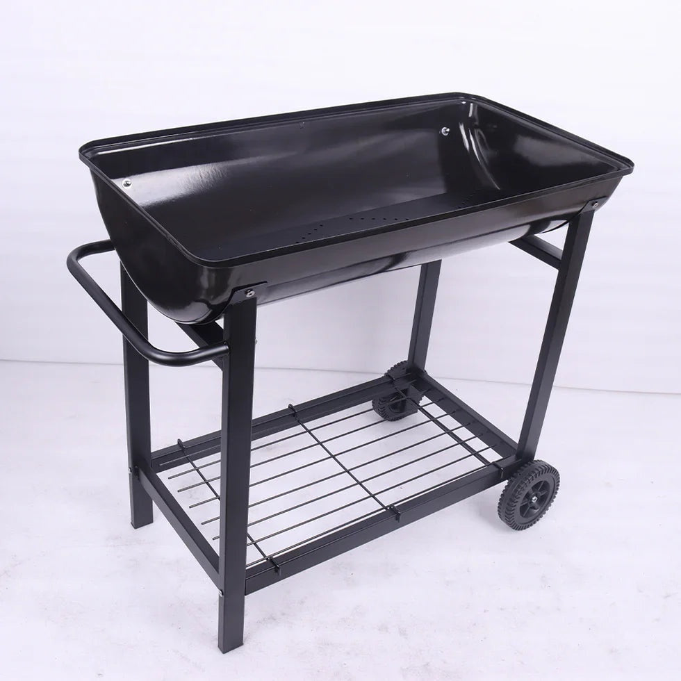 Livara Enamel Portable Charcoal Grill - Backyard BBQ, High-Temperature Build