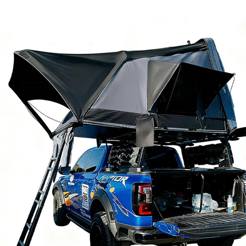 Livara Hardtop Flip Roof Top Tent - Camping & Travel, Air-Spring Assisted, 3-Person Capacity