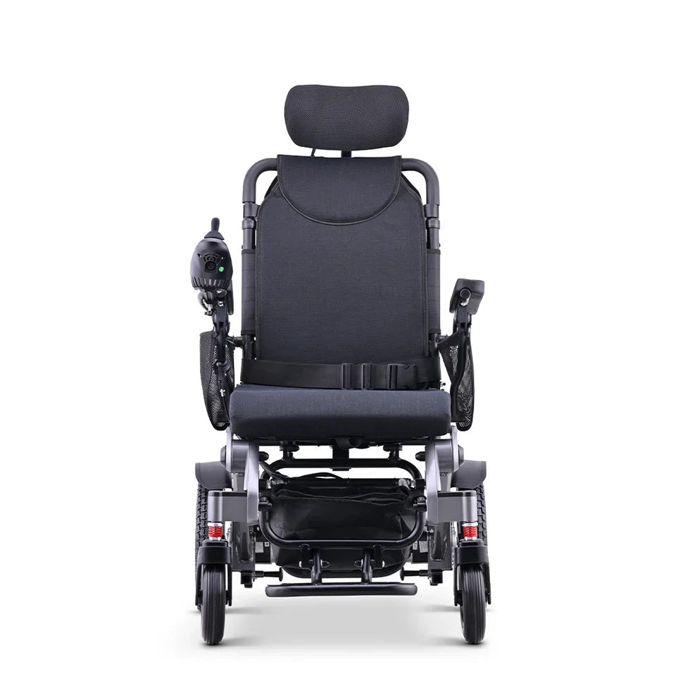 Livara Foldable Aluminium Electric Wheelchair - Compact Travel, Dual 250W Motors, Reclining Backrest