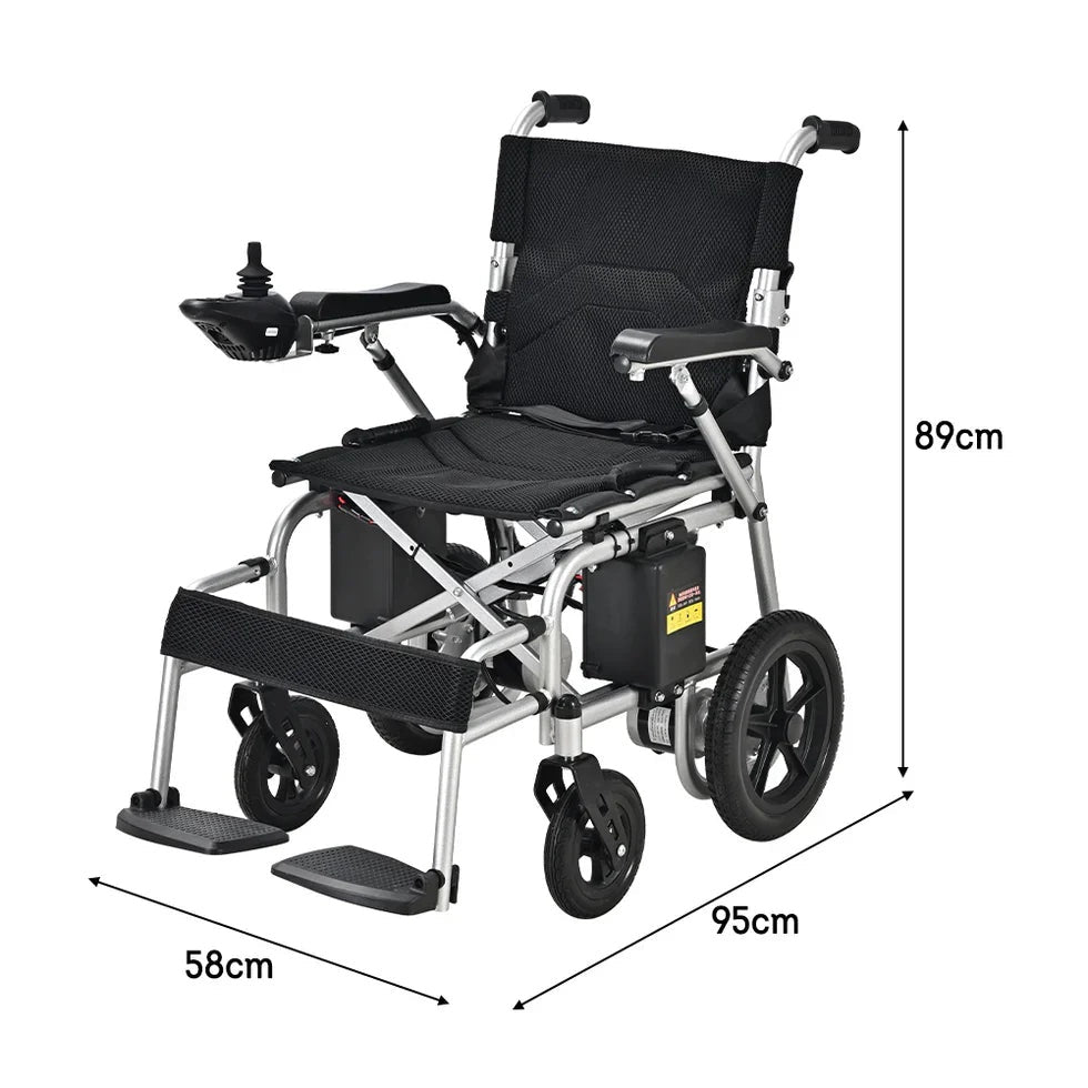 Livara Foldable Electric Wheelchair - Daily Mobility, Dual 200W Motors, Cushioned Seat