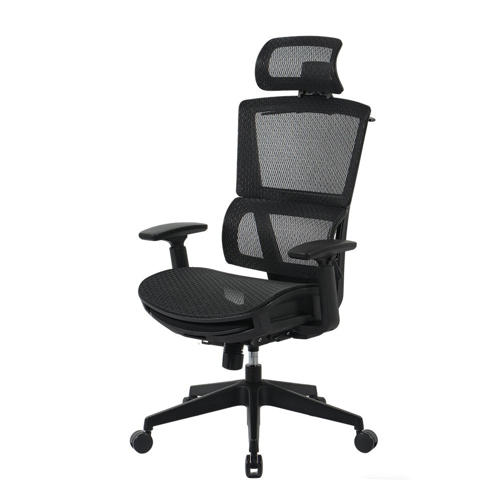 Livara Mesh Ergonomic Office Chair - Home Office, Footrest, 3D Armrests