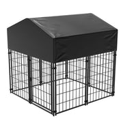 Livara Heavy-Duty Welded Wire Dog Kennel - Indoor & Outdoor, Waterproof Cover