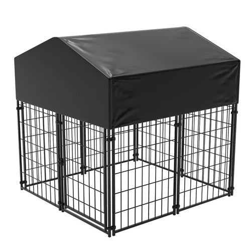 Livara Heavy-Duty Welded Wire Dog Kennel - Indoor & Outdoor, Waterproof Cover