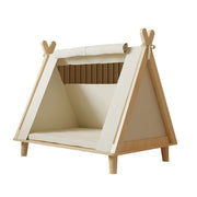 Livara Wood-Frame Pet Tent - Pet Comfort, Breathable Mesh Panels