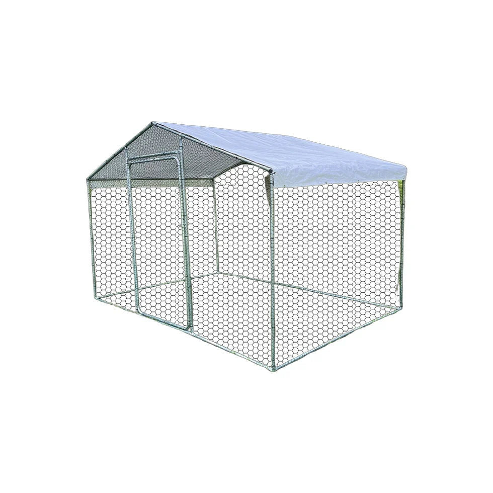 Livara Galvanized Wire Mesh Chicken Run - Indoor & Outdoor, Weather-Resistant Cover