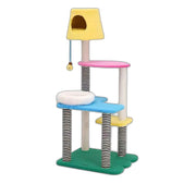 Livara Multi-Level Cat Tree Tower - Pet Comfort, Semi-Enclosed Bed, Hanging Toys