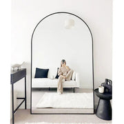 Livara Crystal Arch Wall Mirror - Modern Decor, HD Glass, Arched Frame