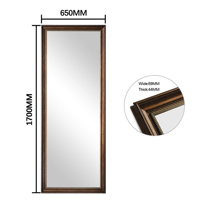 Livara Bronze Ornate Full-Length Mirror - Modern Decor, PS Frame