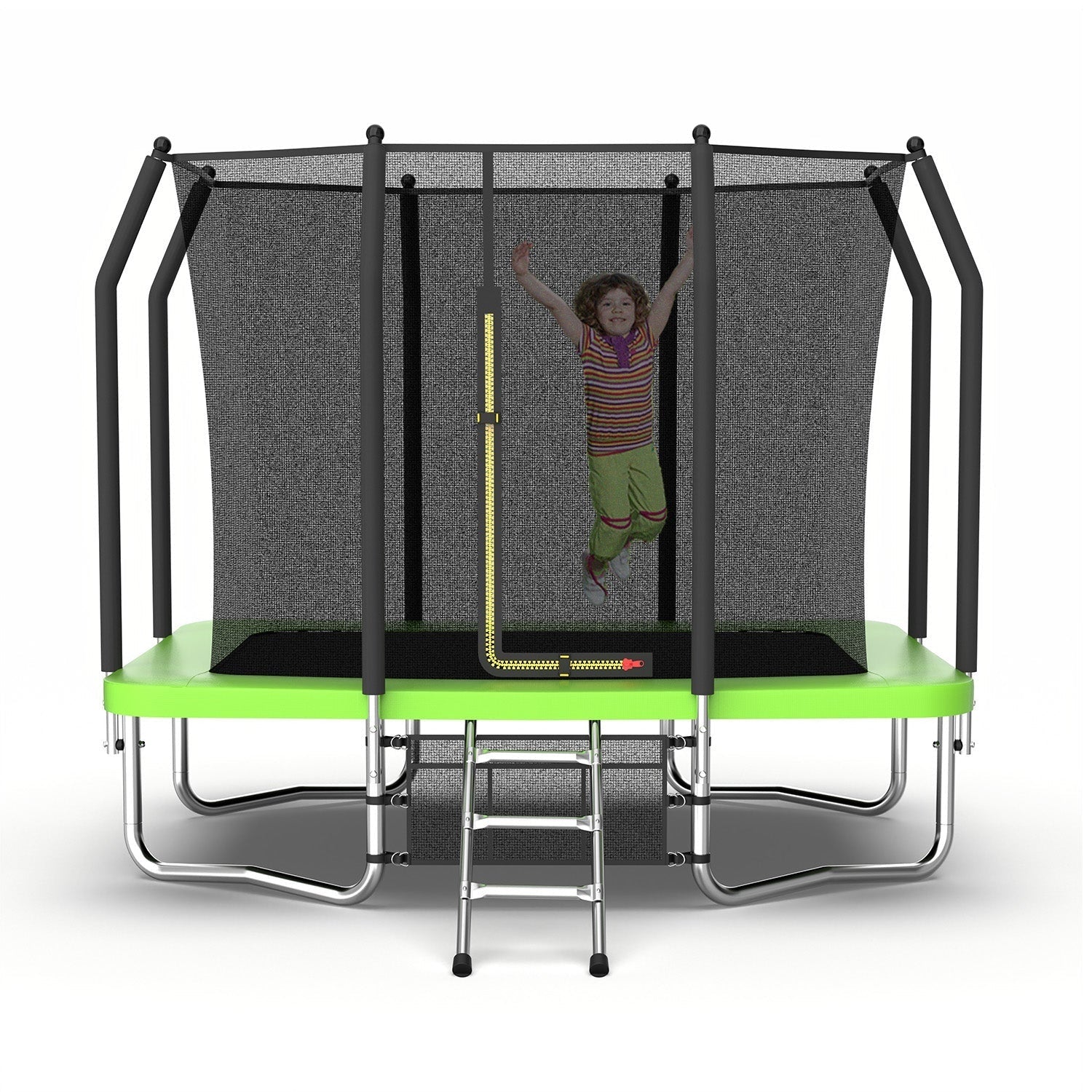 Livara Rectangular Trampoline - Backyard Fun, Galvanised Steel Frame, Safety Enclosure