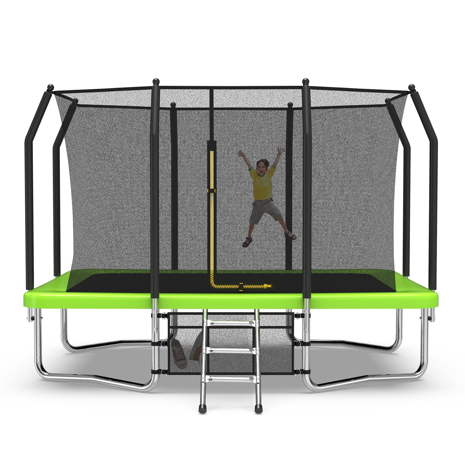 Livara Galvanized Steel-Frame Outdoor Trampoline - Backyard Fun, Safety Enclosure