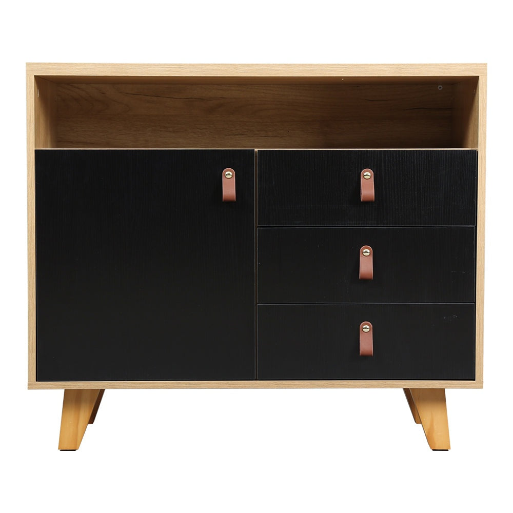 Livara Multifunctional Storage Cabinet - Apartment Living, 3 Drawers, Open Shelf