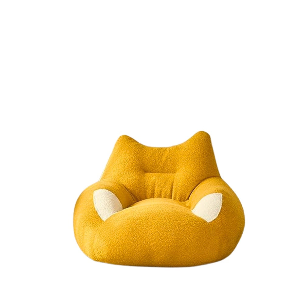Livara Plush Cat-Ear Lounge Chair - Apartment Living, Soft Floor Sofa
