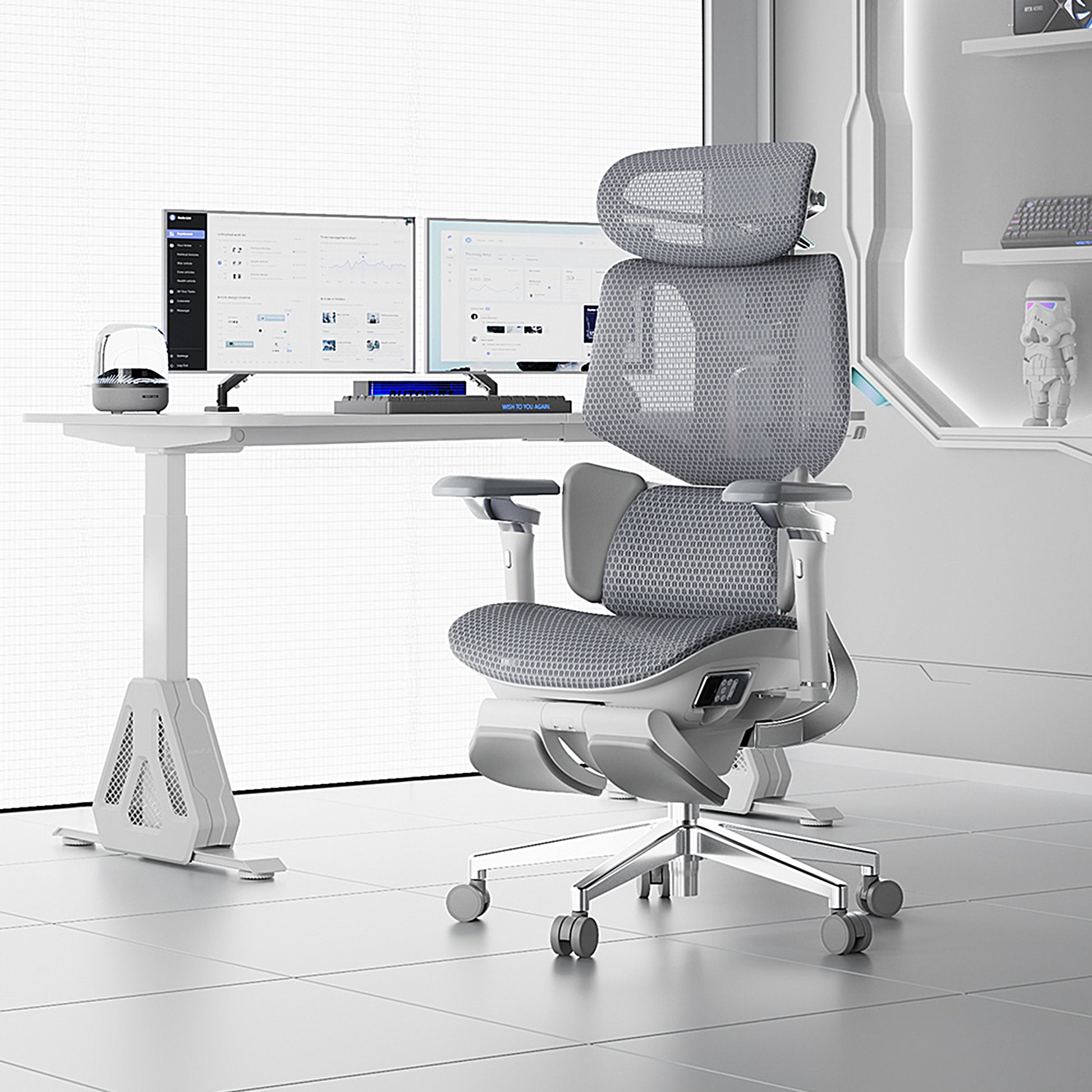 Hbada X7 smart ergonomic office chair, grey